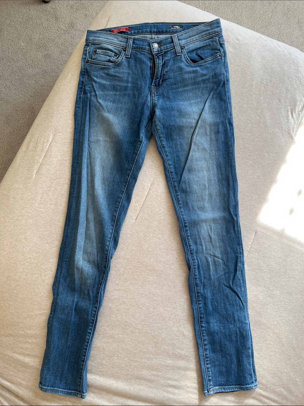 Red Engine Women’s Distressed Blue Skinny Jeans